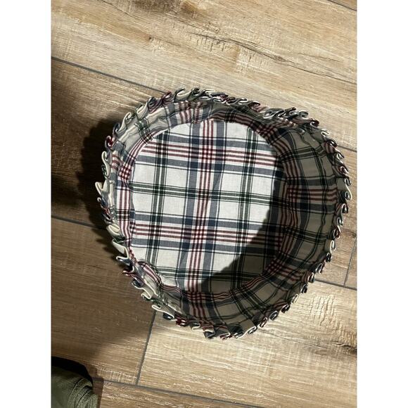 Longaberger‎ DARNING basket liner MARKET PLAID fabric - Picture 1 of 2